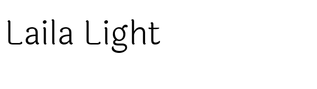 Laila Light font preview