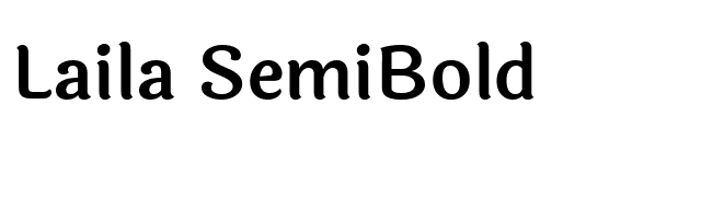 Laila SemiBold font preview