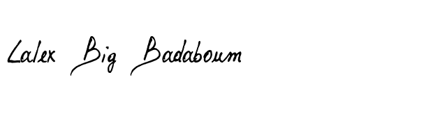 Lalex Big Badaboum font preview