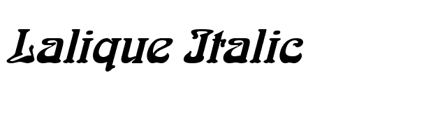 Lalique Italic font preview