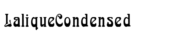 LaliqueCondensed font preview