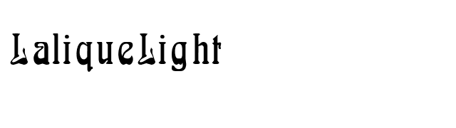 LaliqueLight font preview