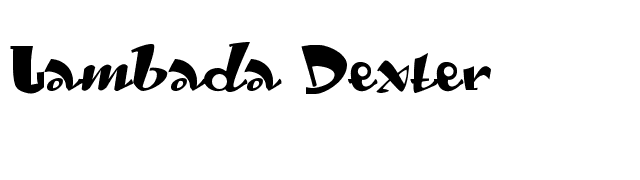 Lambada Dexter font preview