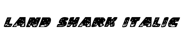 Land Shark Italic font preview
