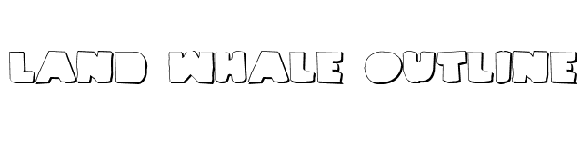Land Whale Outline Grunge font preview