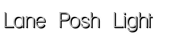 Lane Posh Light font preview