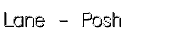 Lane - Posh font preview