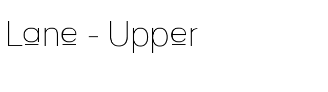 Lane - Upper font preview