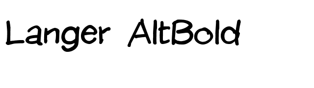 Langer AltBold font preview