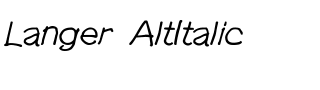 Langer AltItalic font preview