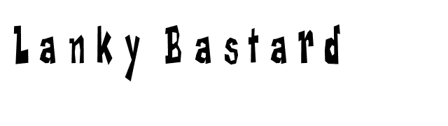Lanky Bastard font preview