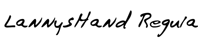 LannysHand Regular font preview