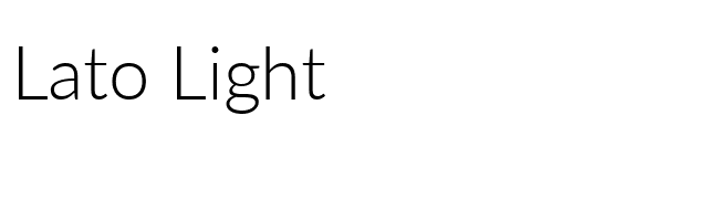 Lato Light Font -