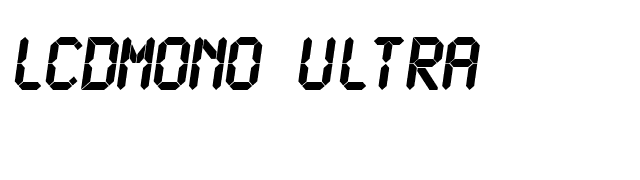 LCDMono Ultra font preview