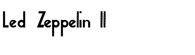 Led Zeppelin II font preview
