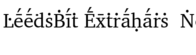 LeedsBit ExtraChars1 Normal font preview