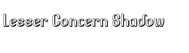 Lesser Concern Shadow font preview