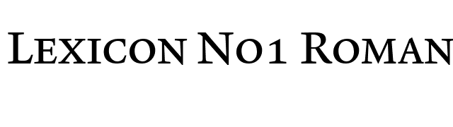 Lexicon No1 Roman A Exp font preview