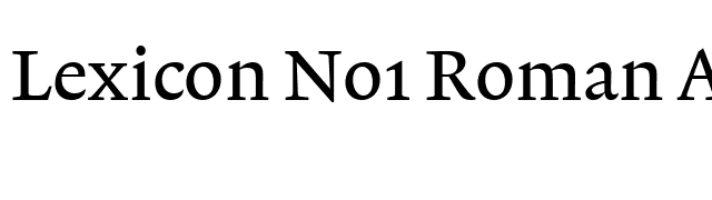 Lexicon No1 Roman A Txt font preview