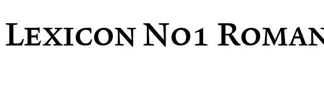 Lexicon No1 Roman B Exp font preview