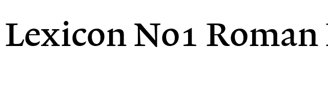 Lexicon No1 Roman B Med font preview