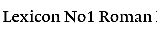 Lexicon No1 Roman B Tab font preview