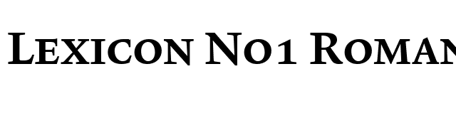 Lexicon No1 Roman C Exp font preview
