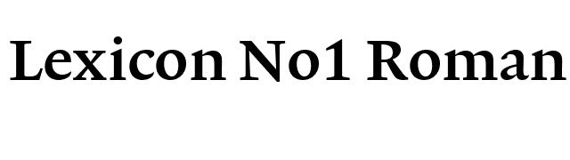 Lexicon No1 Roman C Tab font preview