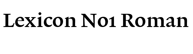Lexicon No1 Roman C Txt font preview