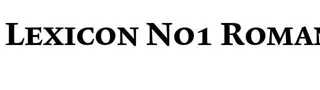 Lexicon No1 Roman D Exp font preview