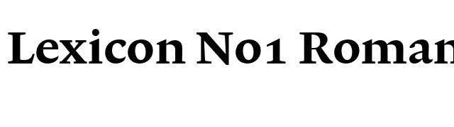 Lexicon No1 Roman D Med font preview