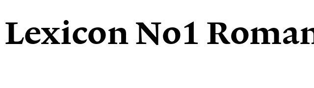 Lexicon No1 Roman D Tab font preview