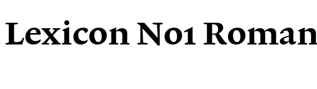 Lexicon No1 Roman D Txt font preview