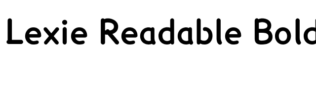 Lexie Readable Bold font preview