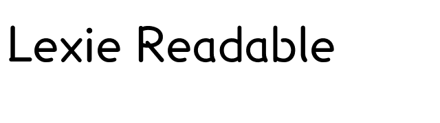Lexie Readable font preview