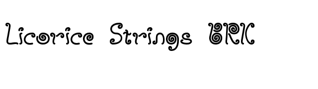 Licorice Strings BRK font preview