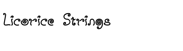 Licorice Strings font preview