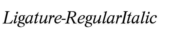 Ligature-RegularItalic font preview