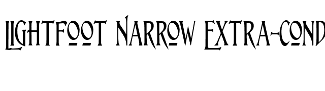 Lightfoot Narrow Extra-condensed Regular font preview