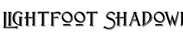 Lightfoot Shadowed font preview