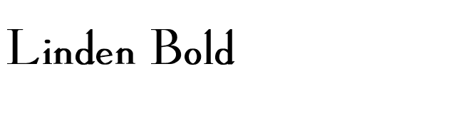 Linden Bold font preview