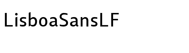 LisboaSansLF font preview