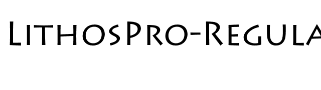 LithosPro-Regular font preview