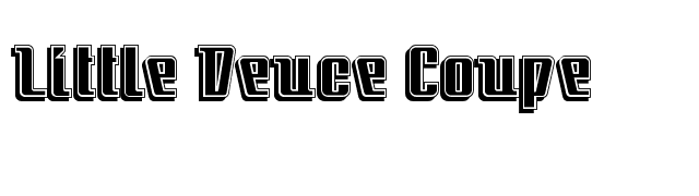 Little Deuce Coupe font preview