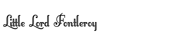 Little Lord Fontleroy font preview