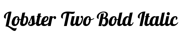 Lobster Two Bold Italic font preview
