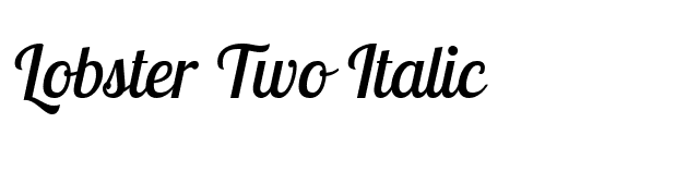 Lobster Two Italic font preview