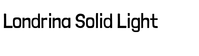 Londrina Solid Light font preview