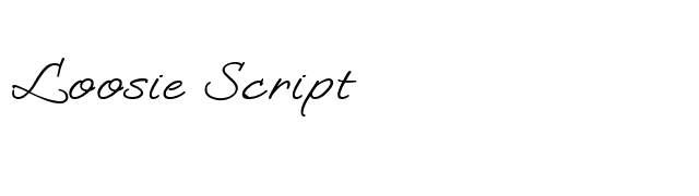 Loosie Script font preview