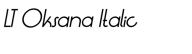 LT Oksana Italic font preview